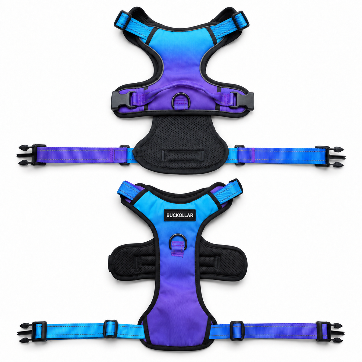BUCKOLLAR Everyday Dog Harness — Sky Blue Gradient