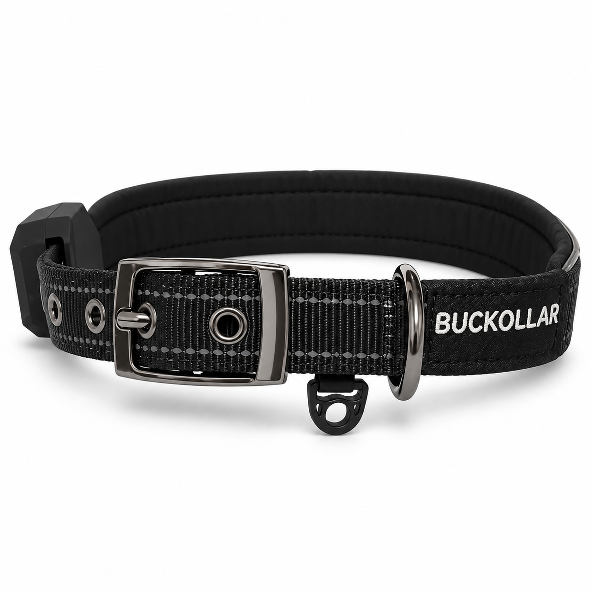 BUCKOLLAR Rechargeable LED Dog Collar with Mesh Organizer