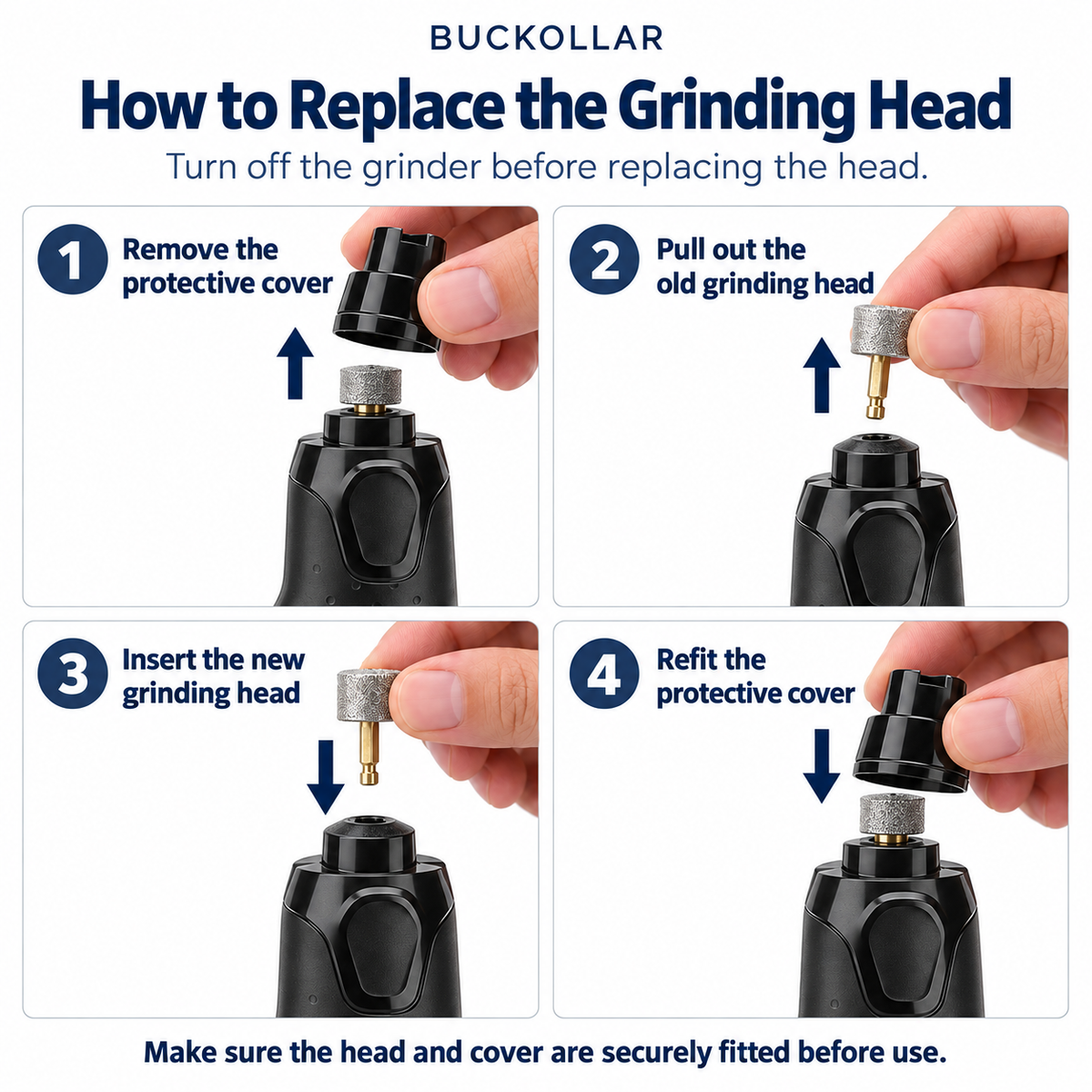 BUCKOLLAR Replacement Grinding Head