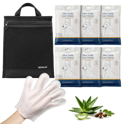 After-Walk Pet Cleaning Gloves — 36 Gloves · 6 Packs