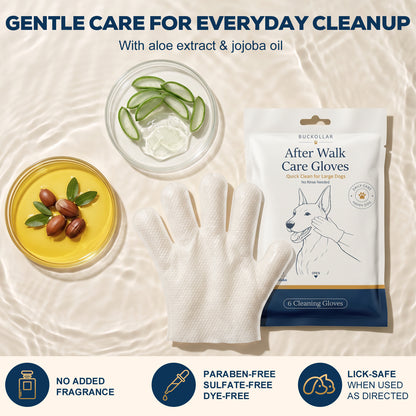 After-Walk Pet Cleaning Gloves — 36 Gloves · 6 Packs