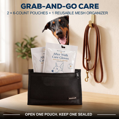 After-Walk Pet Cleaning Gloves — 12 Gloves · 2 Packs