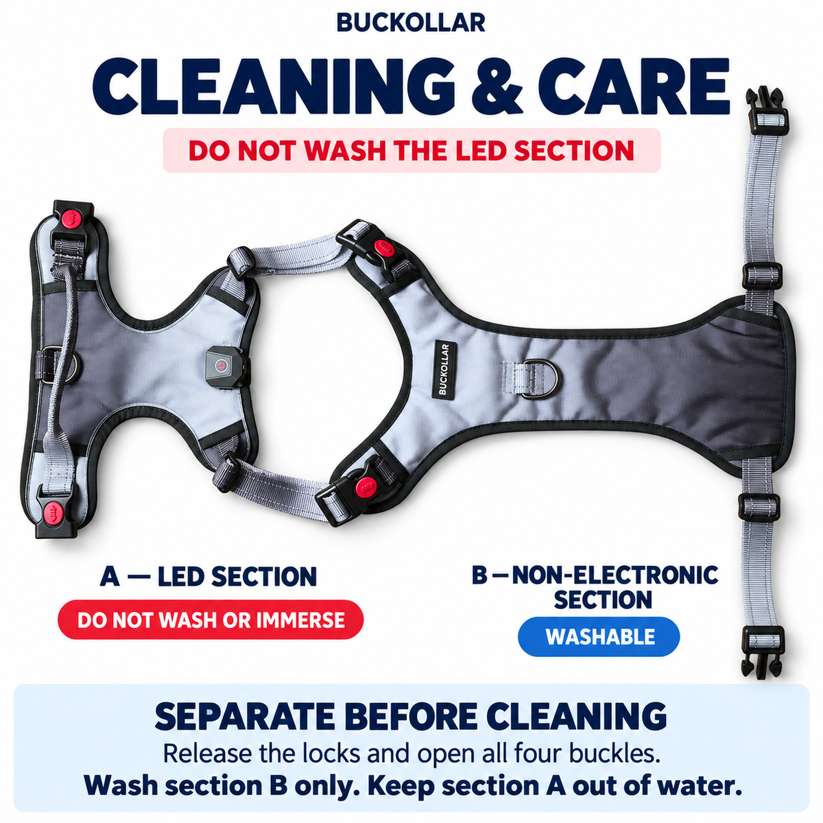 BUCKOLLAR LED Dog Harness