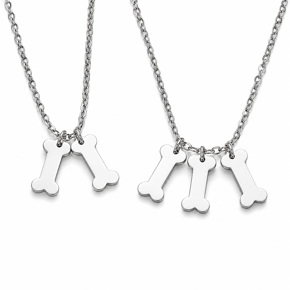 Custom Engraved Bone Charm Necklace for Dog Lovers