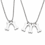 Custom Engraved Bone Charm Necklace for Dog Lovers